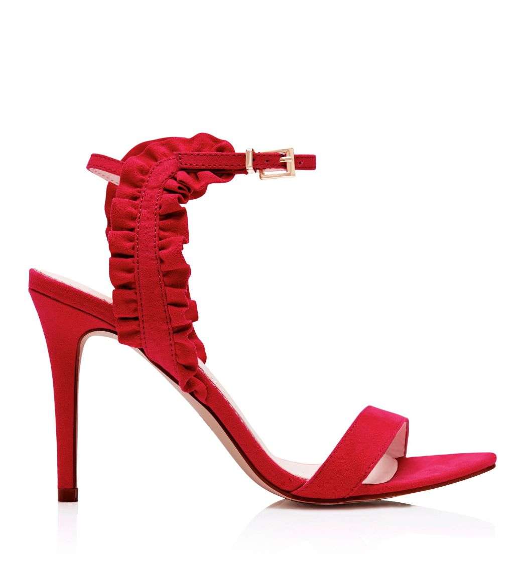 Buy Olive Frill Back Heels - Forever New