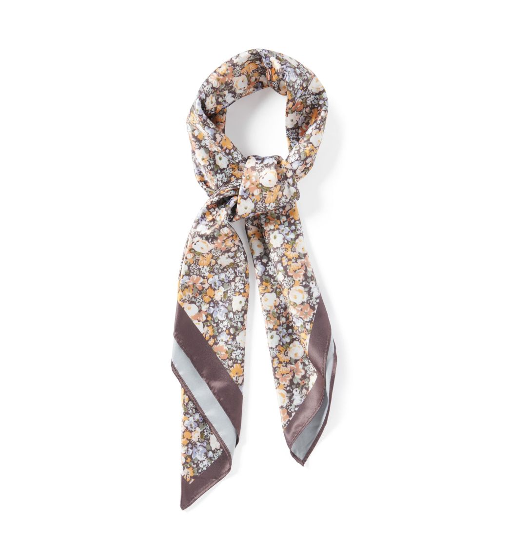 Evolution 2, Filtered Scarf in Navy with White Floral Pattern (MERV 16) —  Remlo Studios