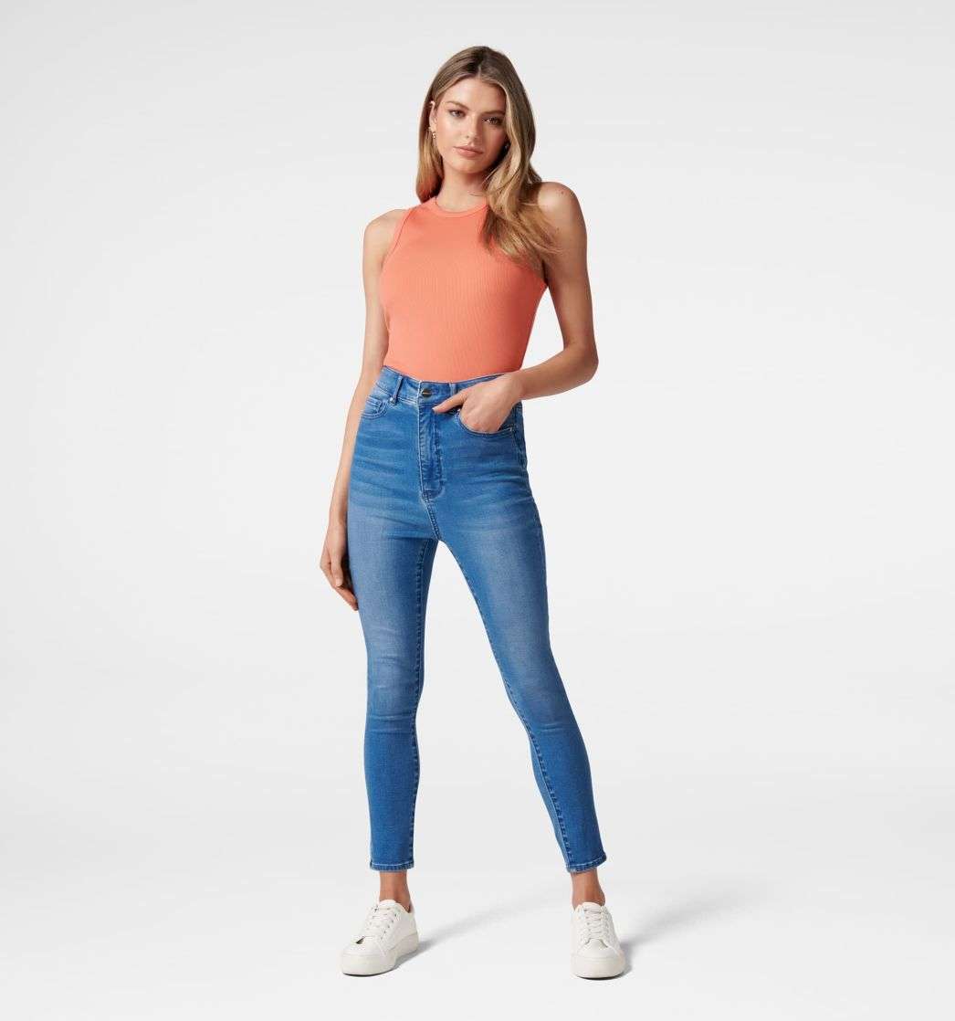 Olivia High Rise Sculpting Crop Jean 