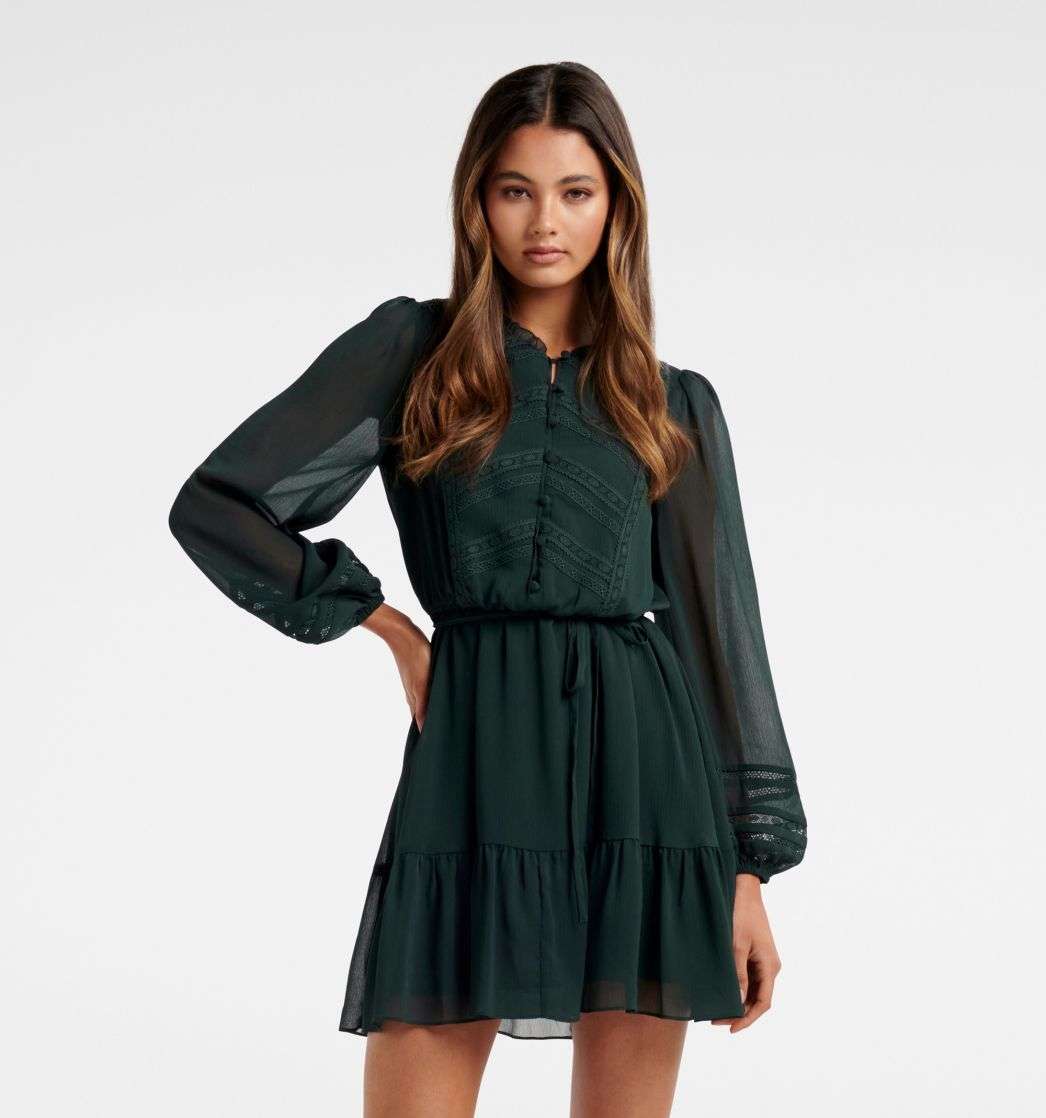 Buy Fleur Lace Insert Skater Dress 