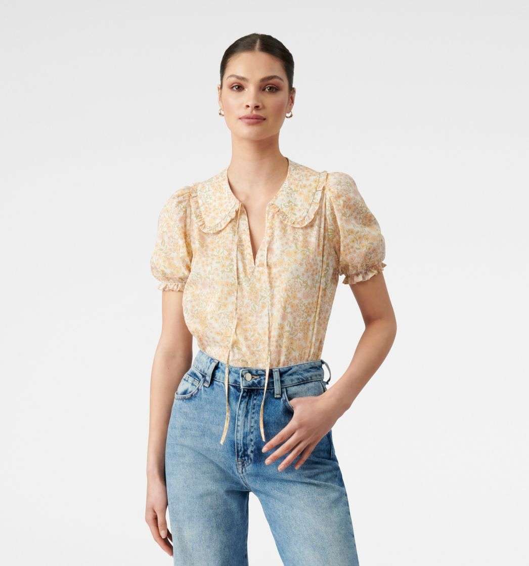Buy Mackenzie Collar Puff Sleeve Blouse at Forever New