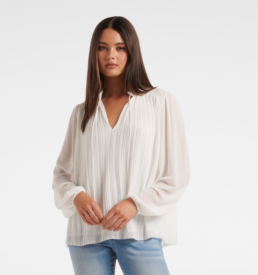 Buy Tully Pleat Detail Blouse - Forever New