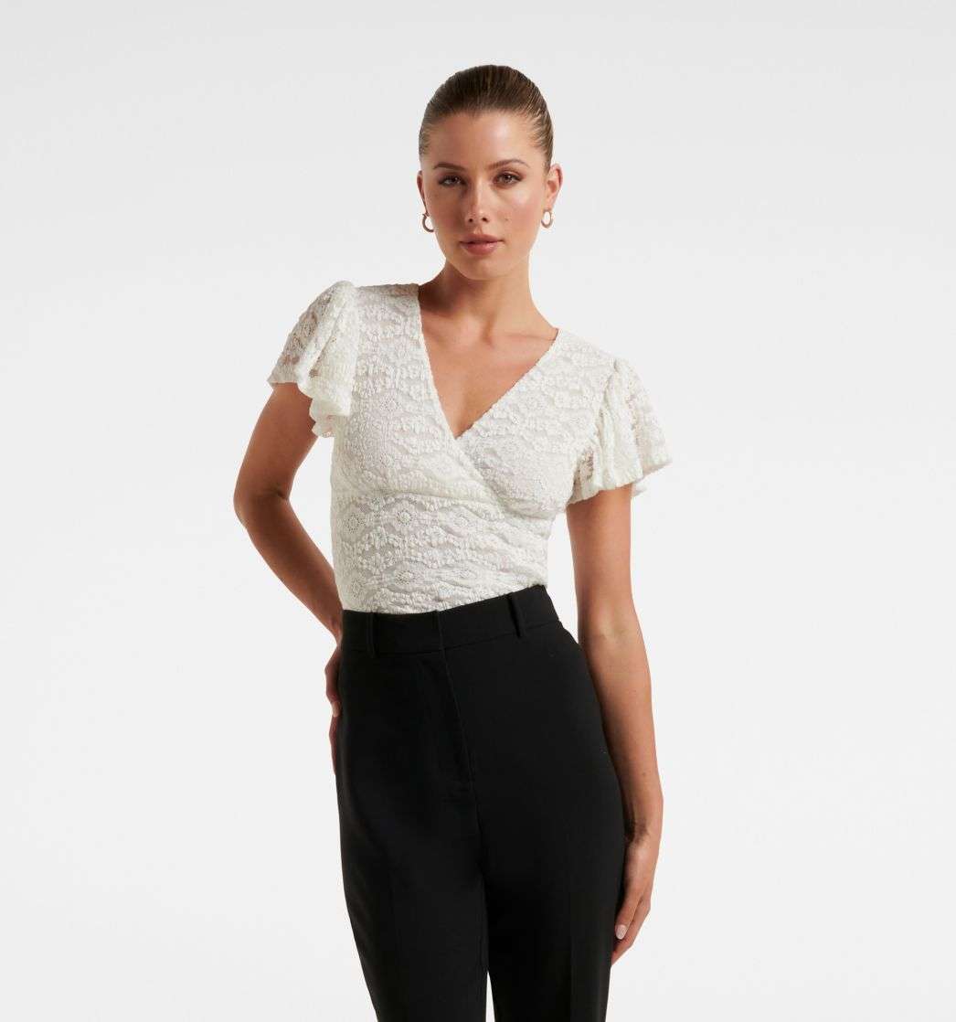 Vivienne Lace Flutter Top main image 1