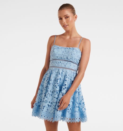Martha Petite Lace Prom Mini Dress