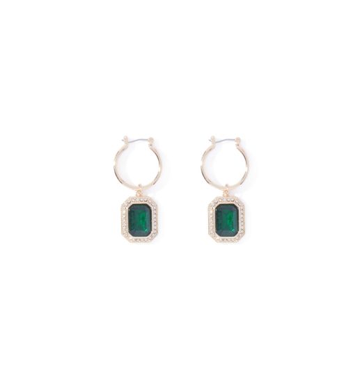 Luxley Emerald Drop Huggie Earring