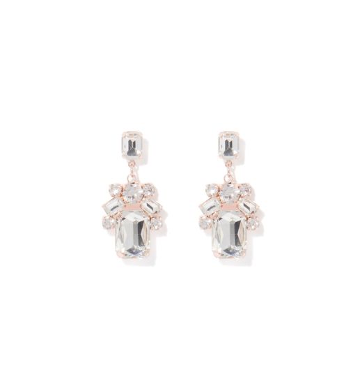 Sallie Square Stone Drop Earring