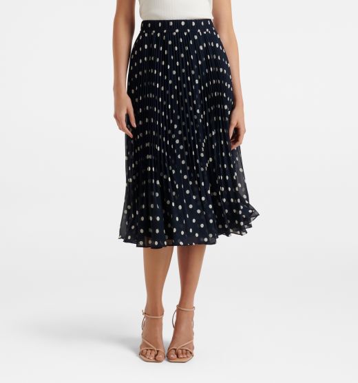 Harper Petite Pleated Midi Skirt