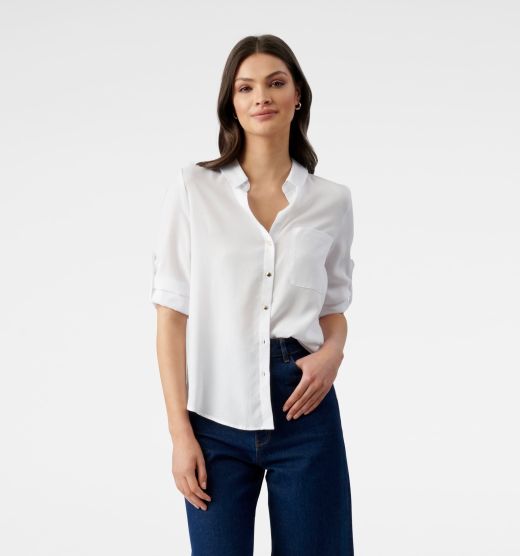 Everly Casual Button Front Shirt