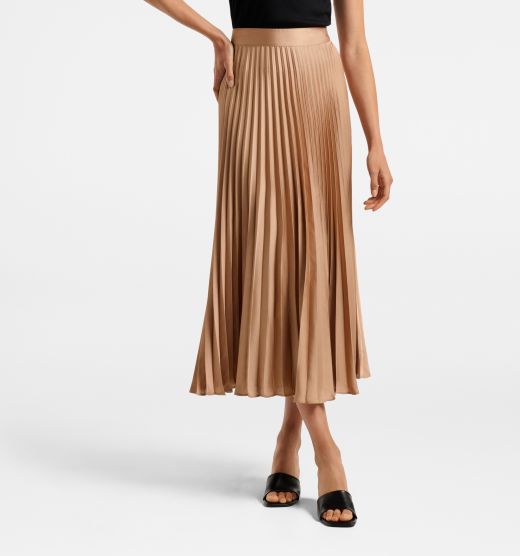 Ester Satin Pleated Skirt