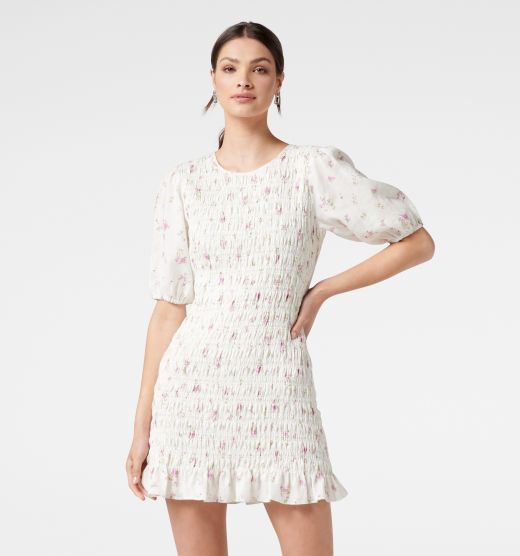 Alexa Petite Shirred Mini Dress