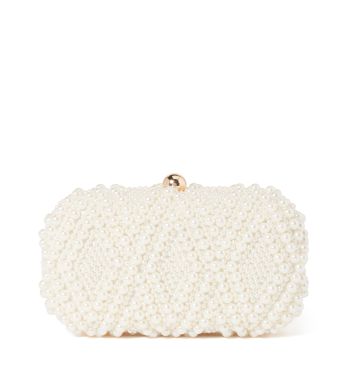 Ivory Pearl Indian Asian Bridal Clutch Bag  Glimour Jewellery  Bridal clutch  purse Bridal clutch bag Beaded clutch bag