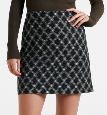 Dana Diagonal Check Mini Skirt