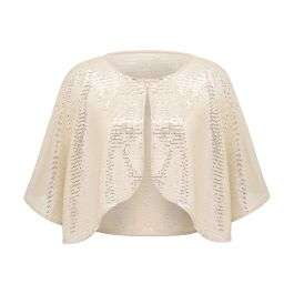 Miss Anne Sequin Cape in Black, Navy and Silver