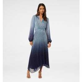 Giselle V-neck Plisse Maxi Milkmaid Dress