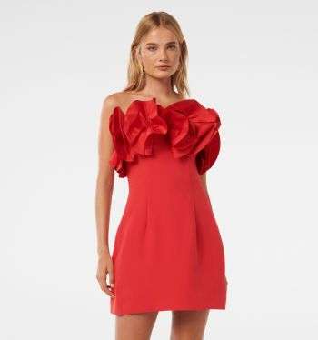 Kate Rouched Mini Dress (Blue)