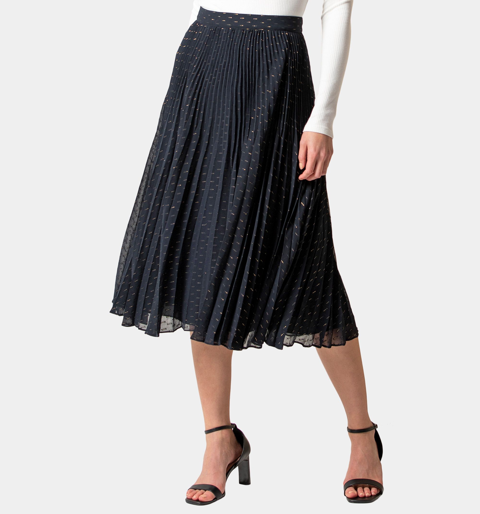 Printed Pleated Maxi Skirt – SNIDEL