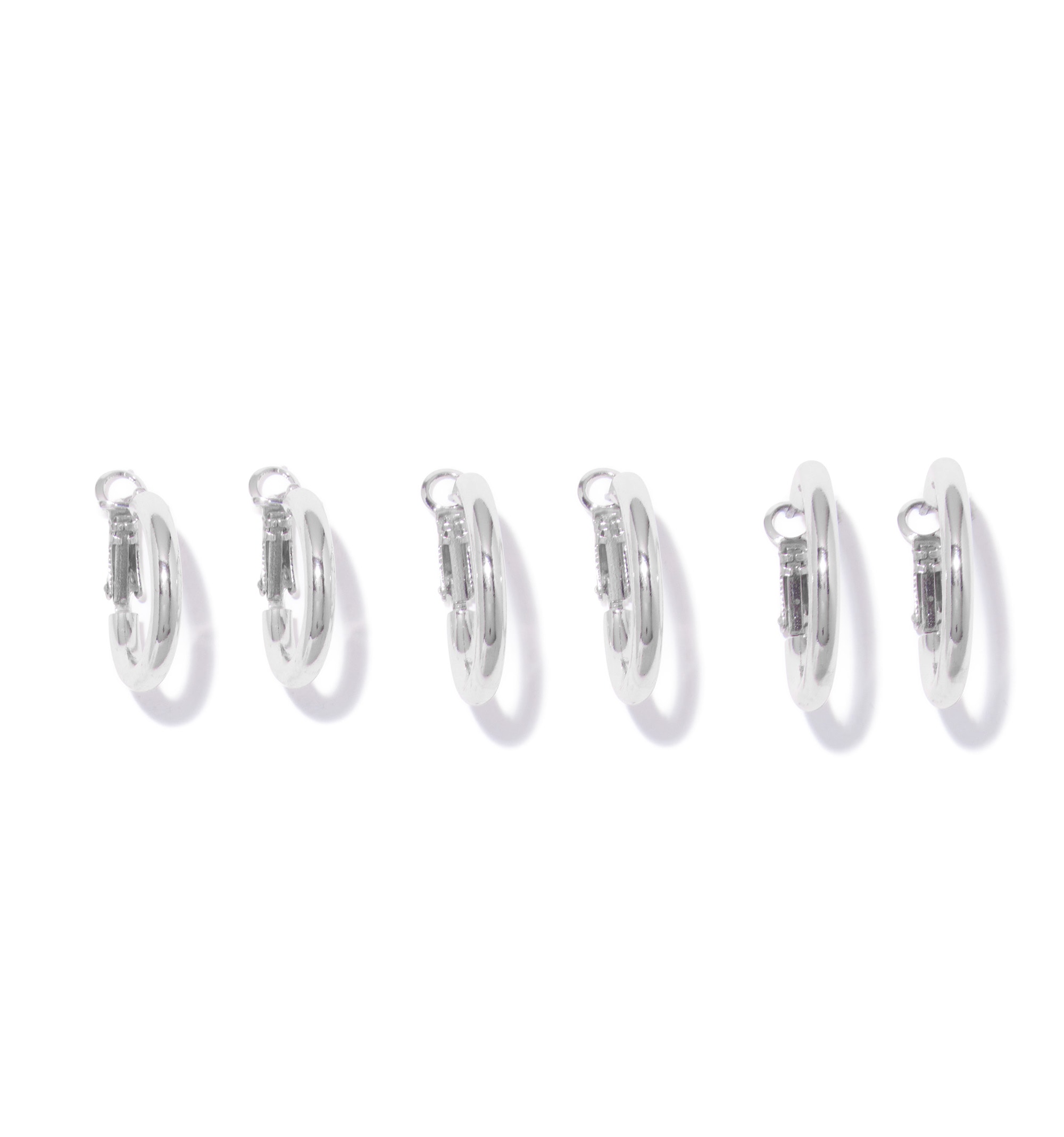 Round Inside Out Blue Sapphire Hoop Earrings in Sterling Silver | Sterling silver  hoop earrings, Silver hoop earrings, Online earrings