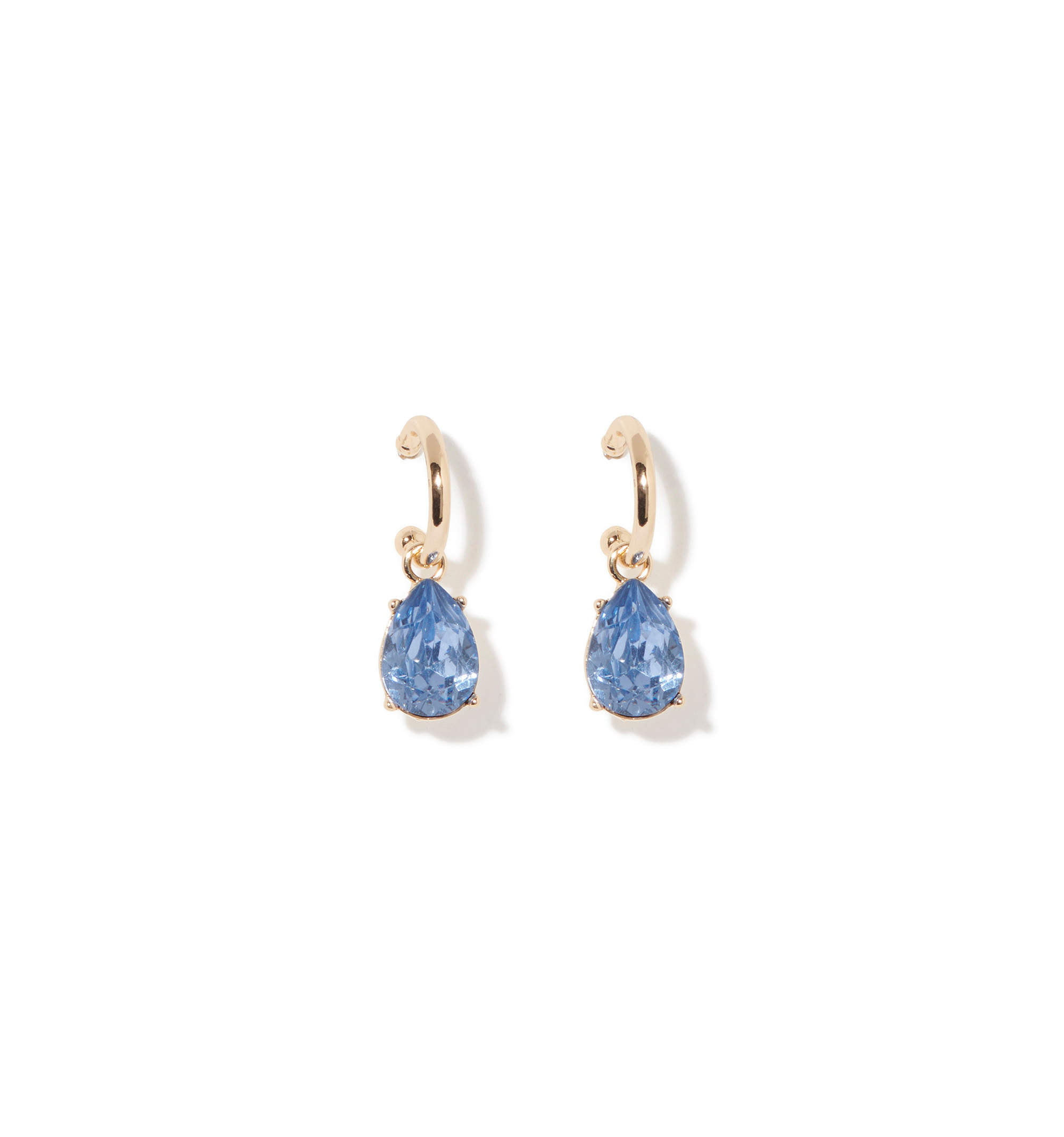 14K White Gold Bezel Set London Blue Topaz Drop Earrings | Teardrop |  Brilliant Earth