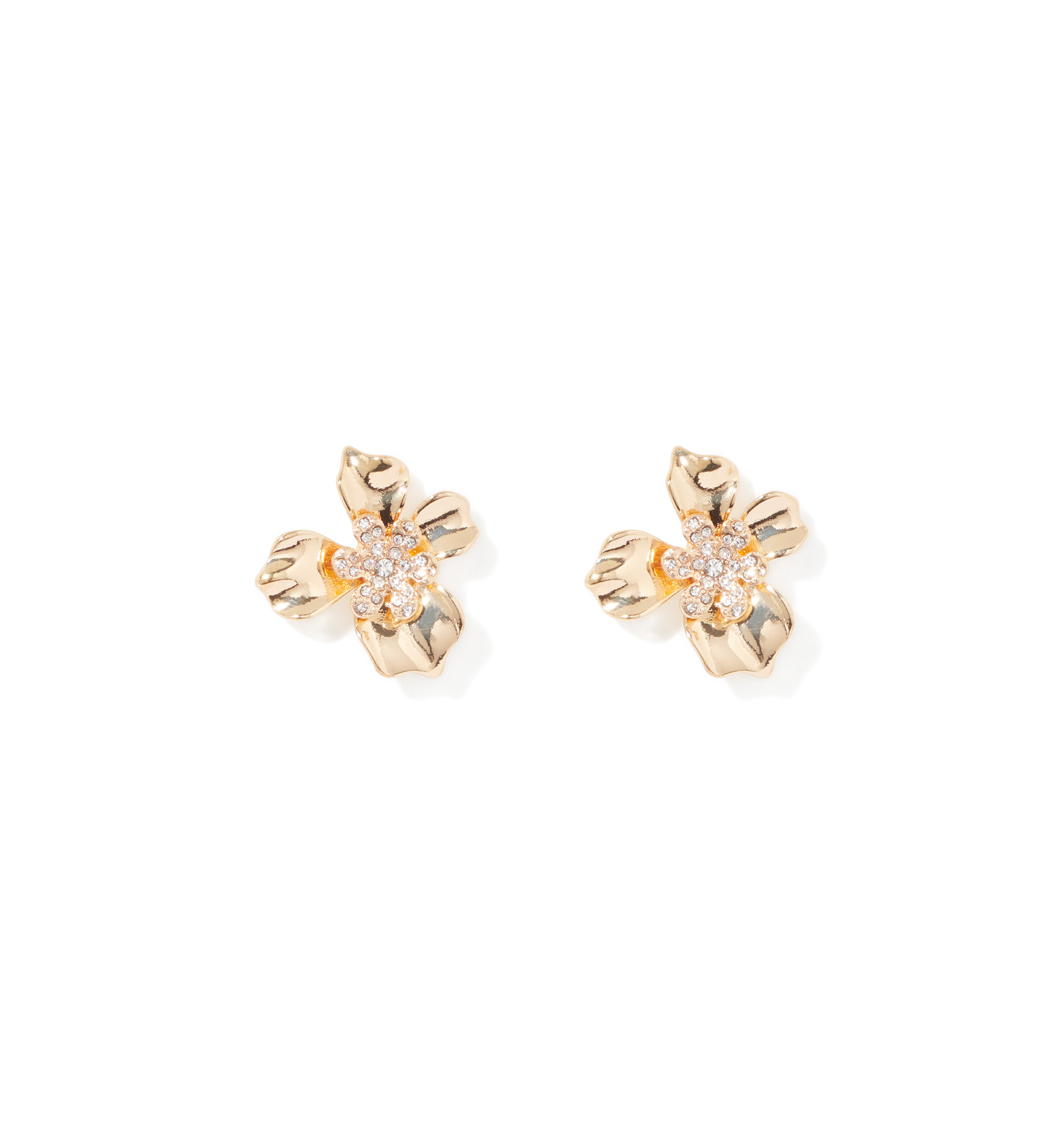 Roberto Coin White Gold Diamond Medium Flower Earrings 7771382AWERX – James  Free Jewelers