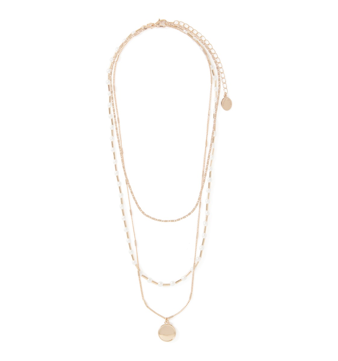 Necklace – Flora Heart Pearl Chain – Set of 4 - VIEZ