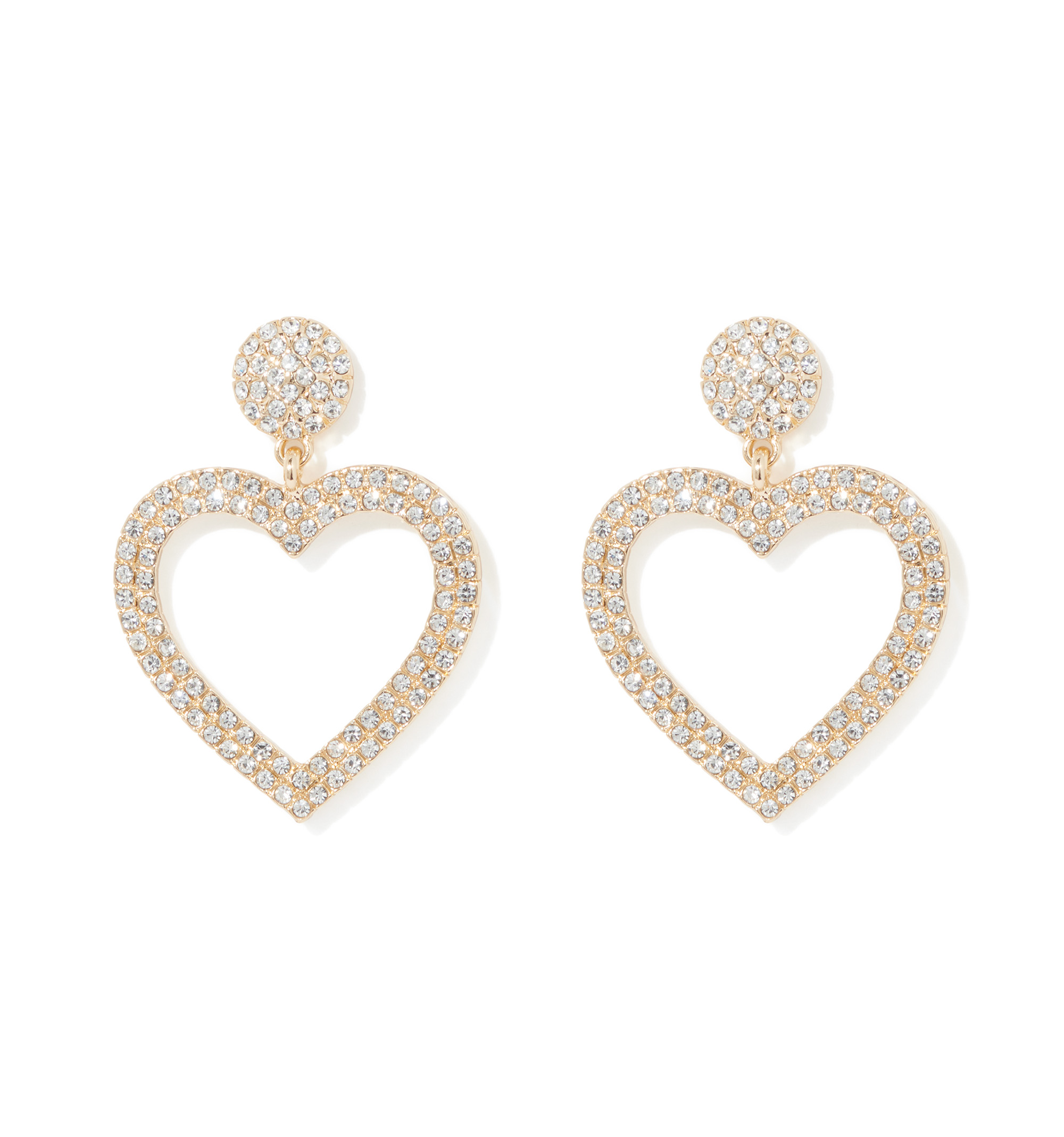 Amazon.com: Jewelili Heart Diamond Stud Earrings in 10K Rose Gold,  Minimalistic Dainty Earrings: Clothing, Shoes & Jewelry