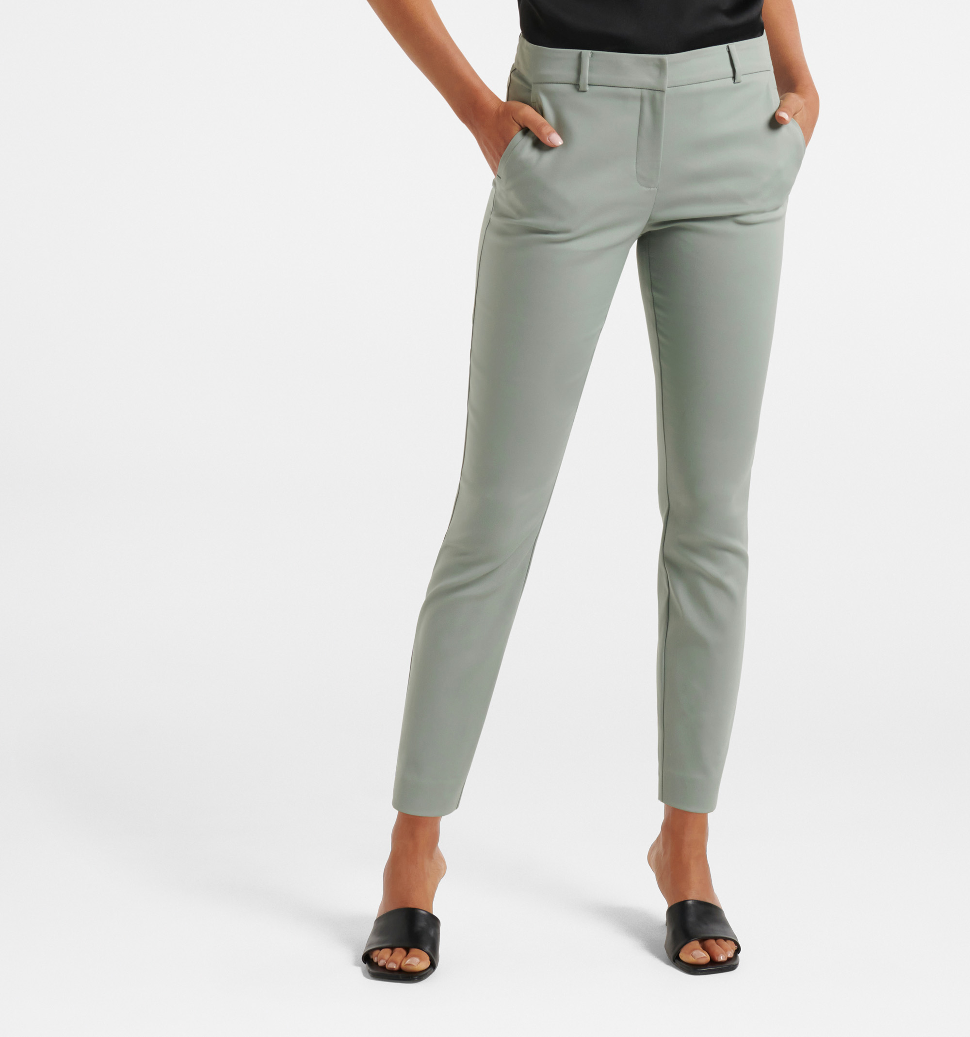 Buy W Smoke Green Floral Print Slim Pants for Womens Online  Tata CLiQ