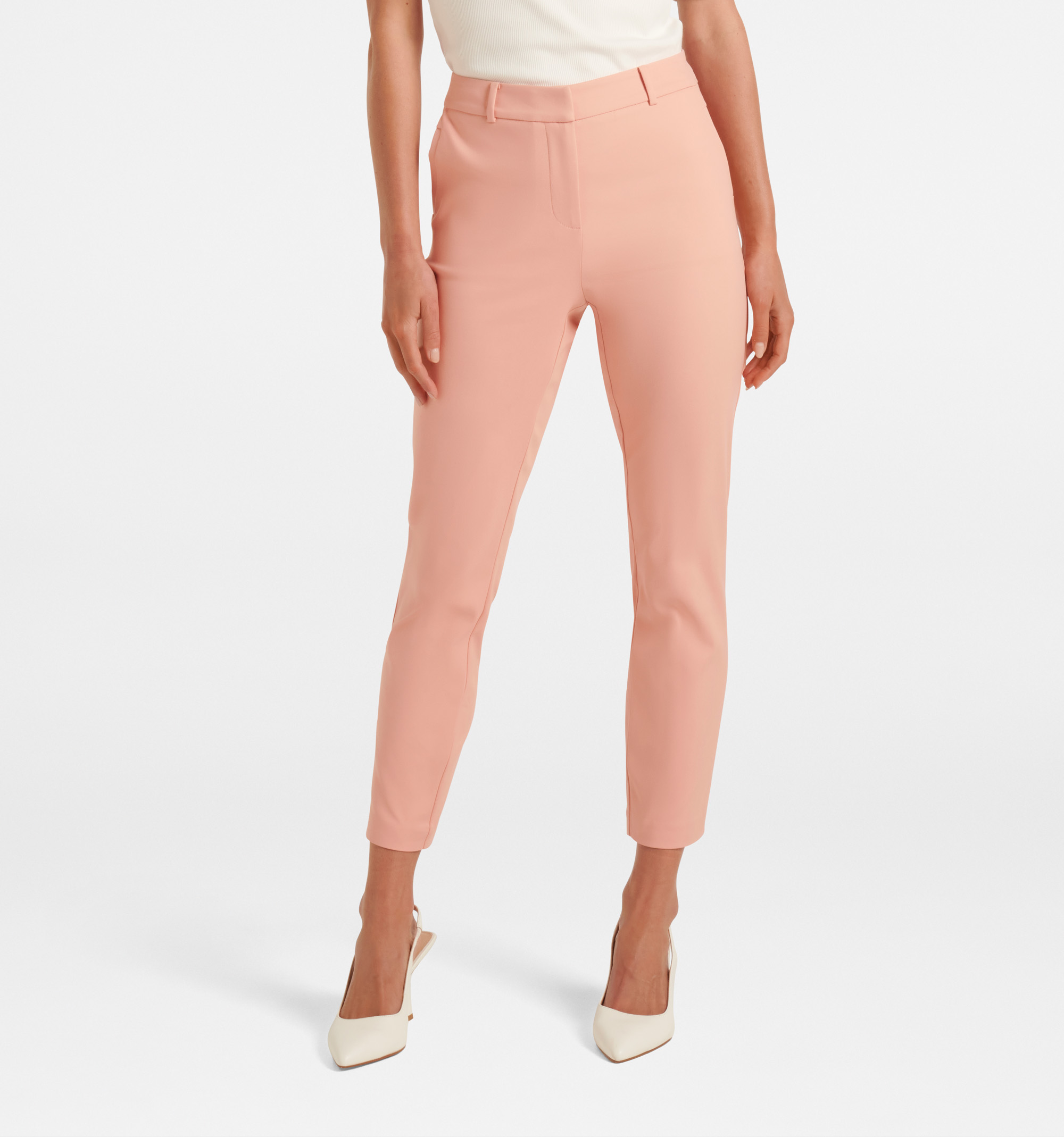 Buy Pink Cotton Grace 7/8th Slim Pants - Forever New