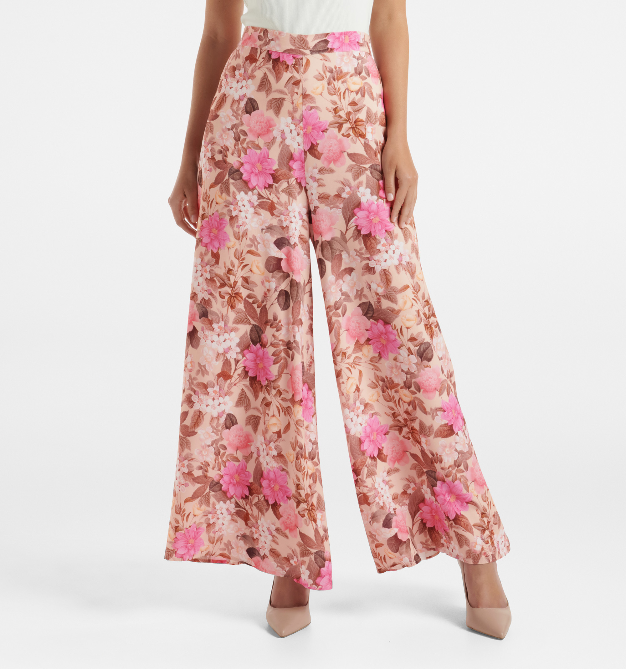 Buy Phase Eight Women Pink Solid Wide-Leg Trousers Online - 745750 | The  Collective