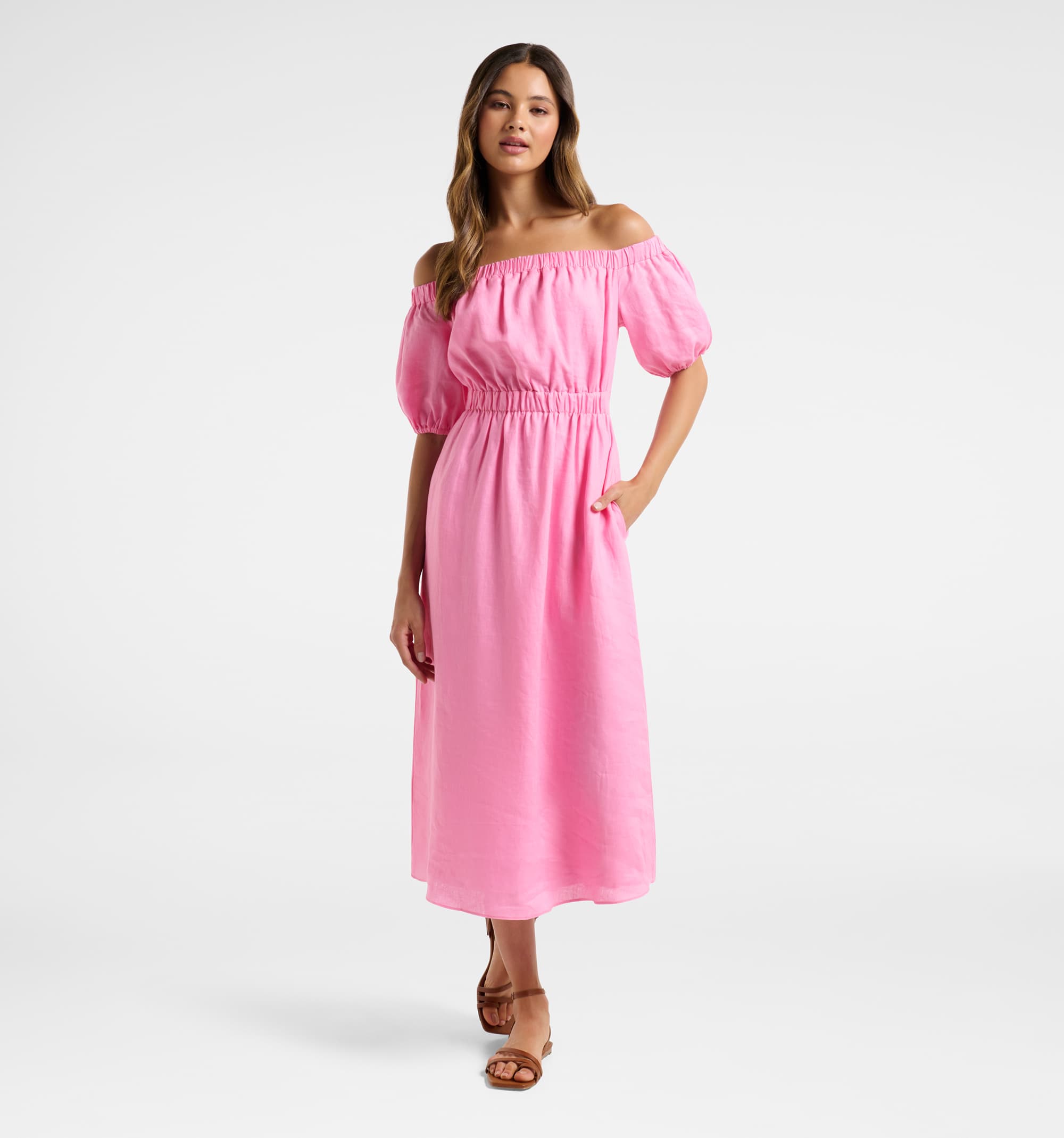 Forever New Pink Satin Midi Dress Price in India, Full Specifications &  Offers | DTashion.com