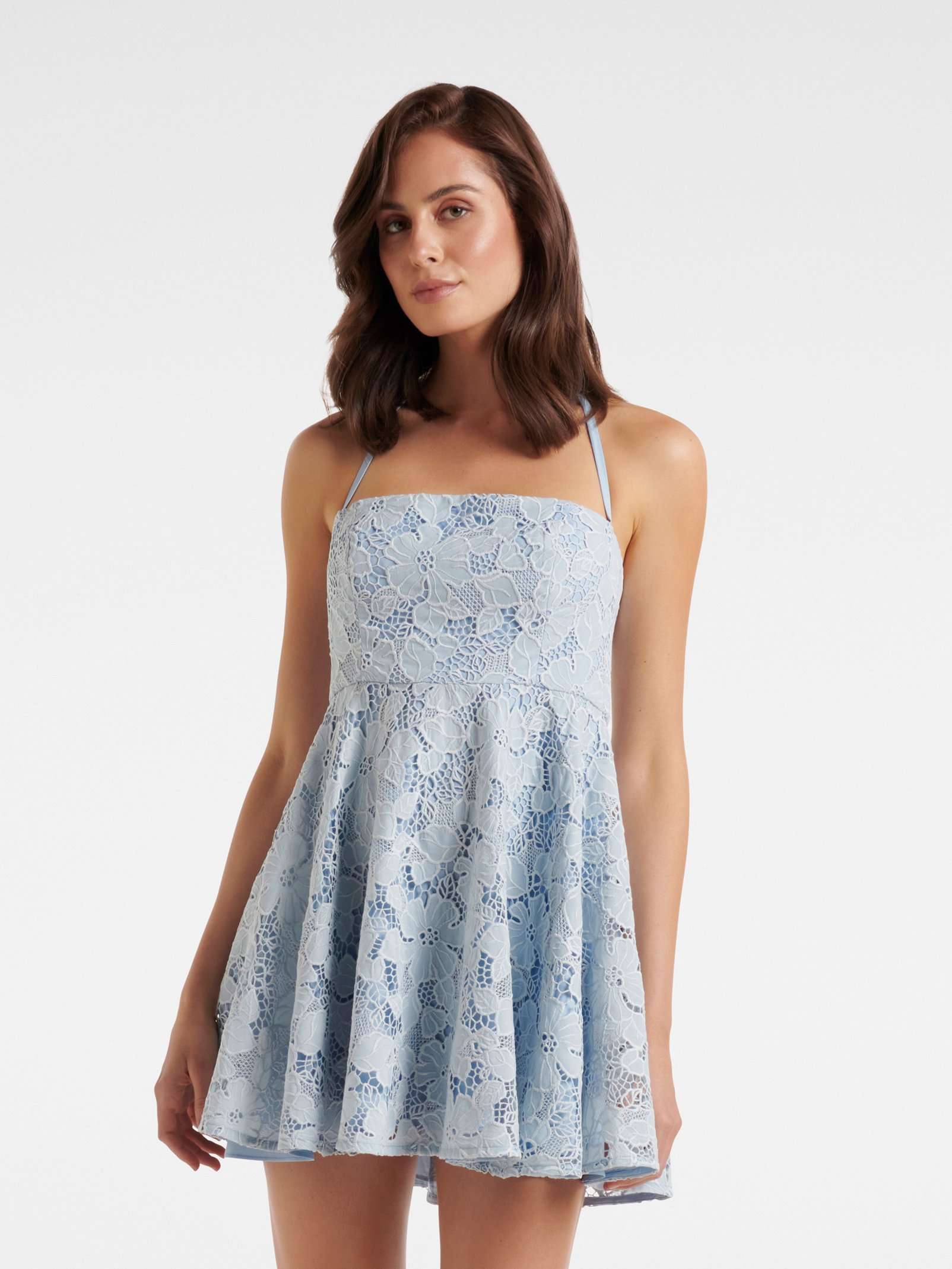 Buy Aliyah Petite Lace Skater Mini Dress - Forever New