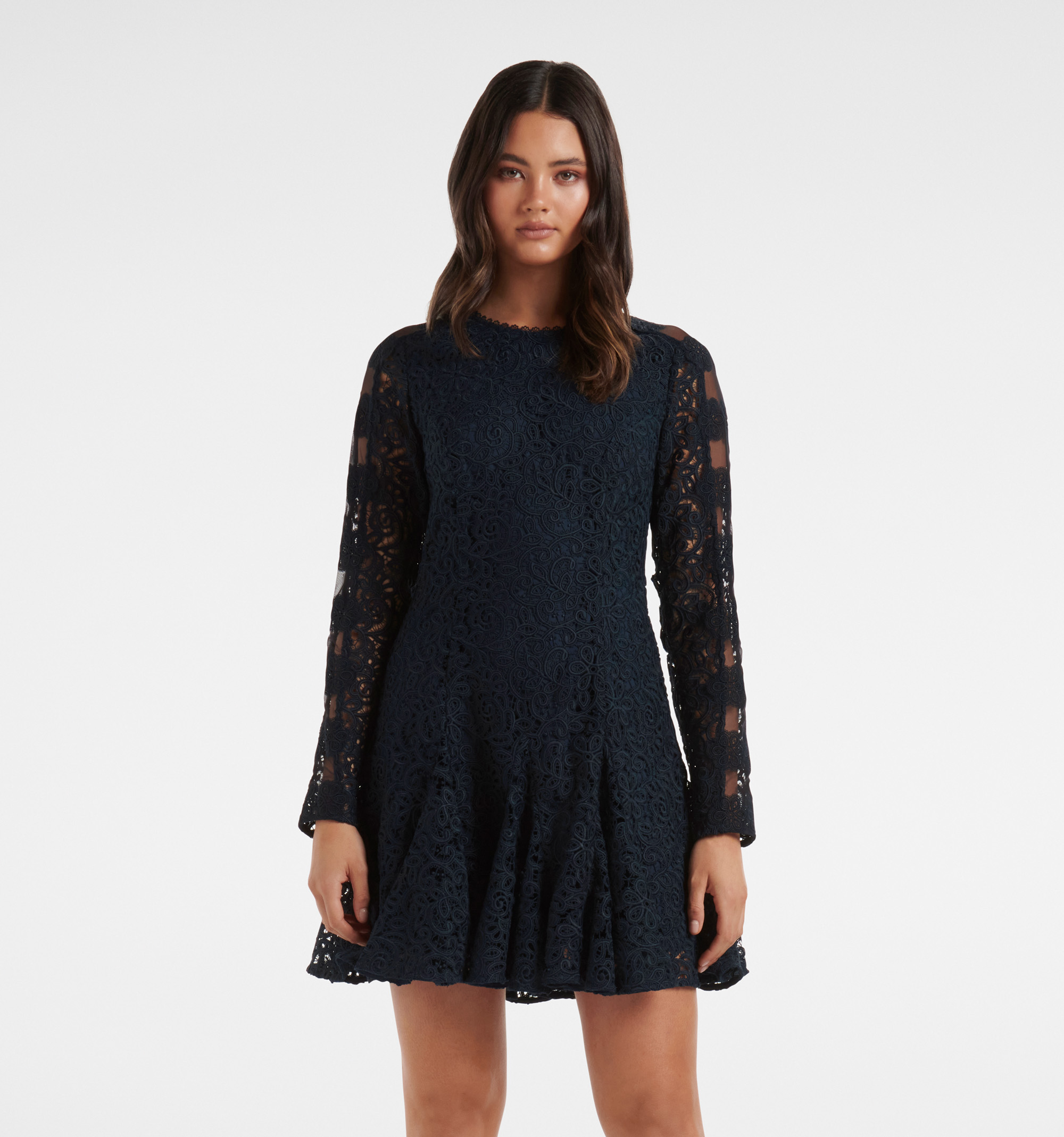 Buy Josie Geo Lace Mini Dress - Forever New