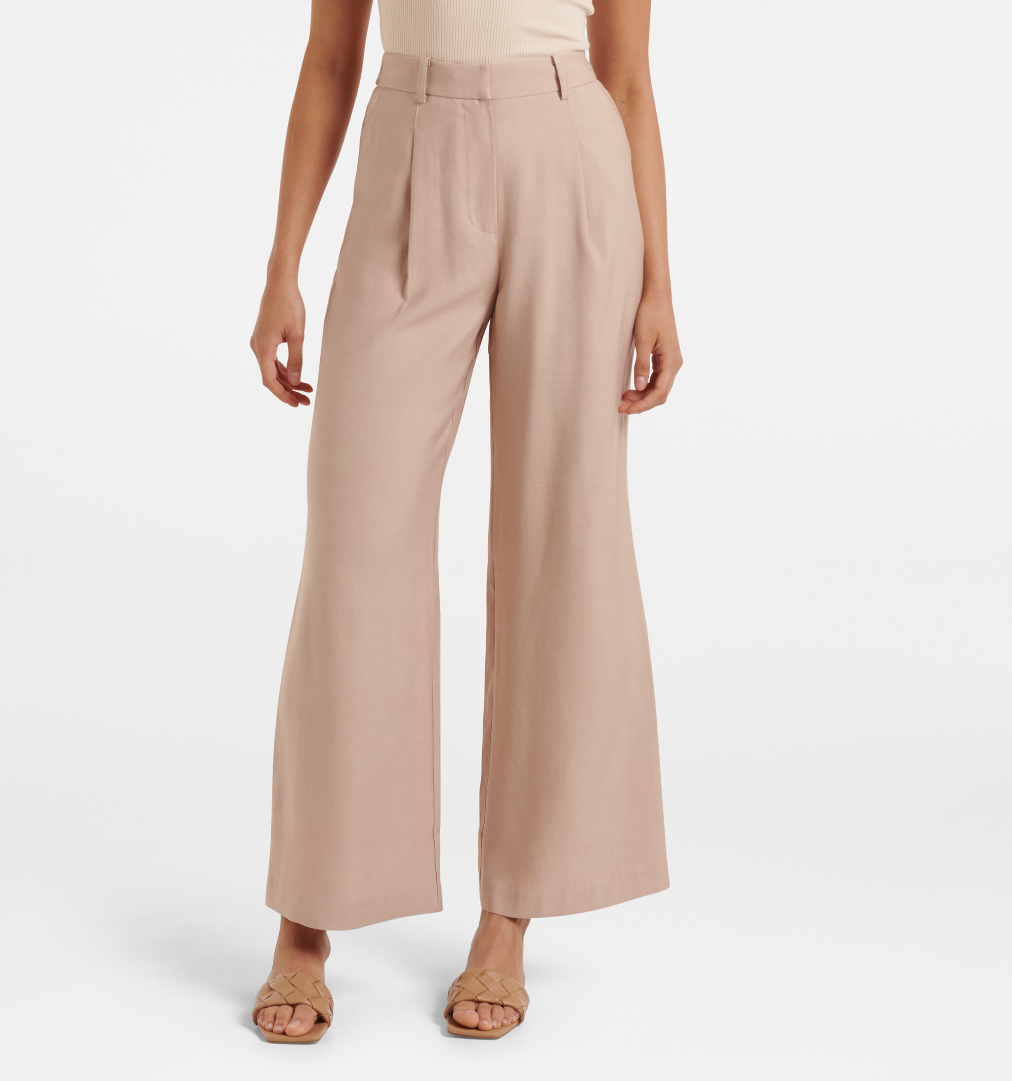 Rori Wide Leg Cargo Trousers in Beige  Oh Polly