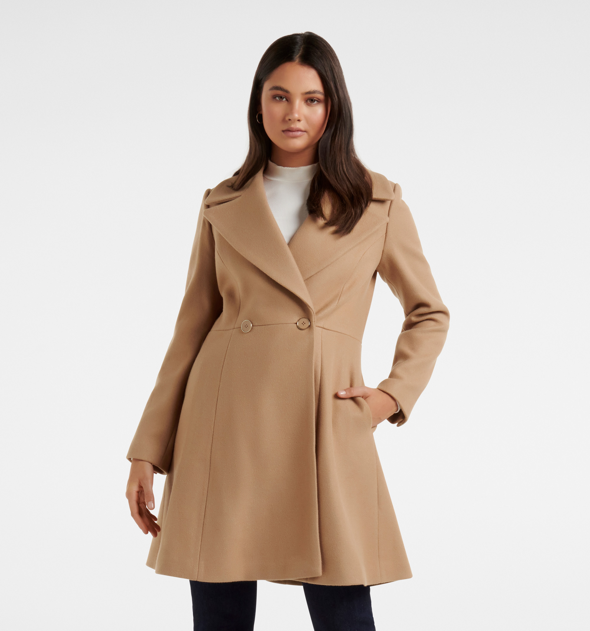 Buy Esther Fit And Flare Coat - Forever New
